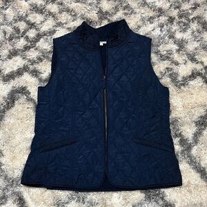 Talbots Navy Quilted Vest